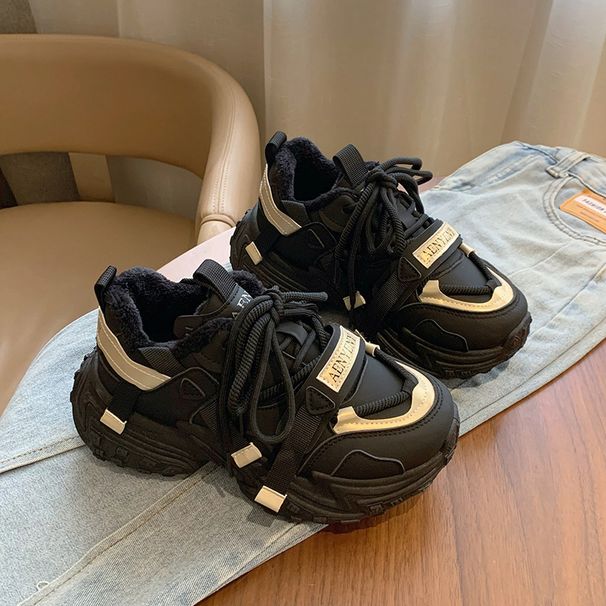 INS Korean Version New Fleece-Lined Dad For Women 2025 Winter Student Sports Thick-Soled Casual Shoes FB9905-2_vogvips.com