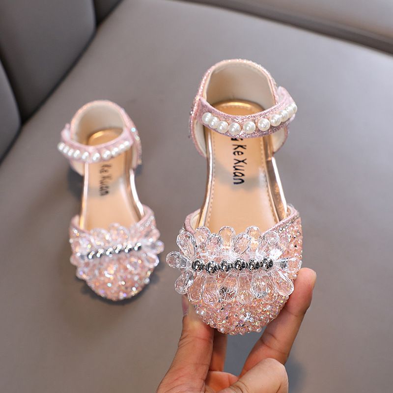 New Ladies Baby Girls Girls Princess Diamond Sandals Single Shoes Leather Shoes Dance Performance Shoes_vogvips.com
