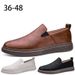 Men's Shoes Polished Hand-scratched Casual Men's Board Shoes Foot Cover Breathable Flat Heel Single Shoes Work Shoes_vogvips.com