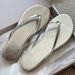 2025 Korean Style Simple Silver Flip-Flops For Women Flat Beach Vacation Toe-Post Sandals Cool Summer Slippers_vogvips.com