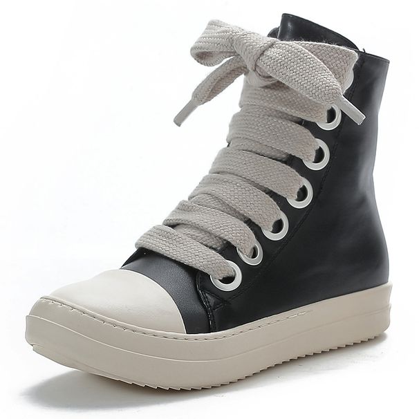 Women's Street Style Small Leather Boots With Big Eyelet Detail Short Ankle Boots For Casual Wear_vogvips.com