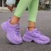 2024 Autumn New Dad Korean Edition Round Head Thick Bottom Increased Casual Lace Sports Women's Shoes Trendy_vogvips.com