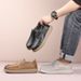 Euro Step First Layer Cowhide Men's Loafers Slip-On Casual Leather Breathable Non-Slip Trendy Shoes_vogvips.com