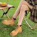 Trendy Hiking All-Season Casual Martin Work British Style Slimming Comfortable Yellow Women's Boots_vogvips.com