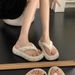 Women's Fairy Style Platform Flip Flops Summer Height Increasing Non-Slip Beach Sandals_vogvips.com