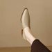 Spring 2025 New Black Middle Deep Mouth Sh, Thick Heel Anti Slip Pointed Apricot, One Step Stepping Women's Single_vogvips.com