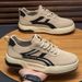 leather Panel For Foreign Trade, Breathable And Versatile Sports Shoes, Low-top Lace-up Casual Men's Shoes_vogvips.com