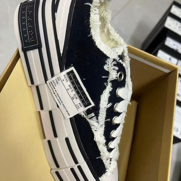 Top Quality Wu Jianhao Same Style Beggar Top Quality Canvas Men's Women's Shoes Frayed 5A Edge Trendy Thick Sole Height-Increasing Casual Sneakers_vogvips.com