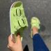 Women's Flat Sandals With Buckle, Openwork Design, Casual Solid Color Canvas, Plus Size, Breathable And Comfortable._vogvips.com