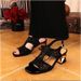 French-style Open-toe Summer Slip-on High-heeled Rhinestone Fish-mouth Fashion Sandals With Buckle And Hollow Back For_vogvips.com
