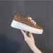 Flat Bottomed Round Toe Low Shallow Cut Leopard Print Panel Are Comfortable Breathable Fashionable Simple Casual Shoes_vogvips.com