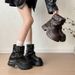 Height Increasing Melard Short For Women 2025 New Autumn Platform Heel Thick Sole Brown Martin Versatile Casual Women's_vogvips.com