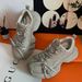 Women's Chunky Sole Rhinestone Sneakers - Breathable Lace-Up Platform Shoes For Casual Wear And Walking Trendy, INS Style Sports Shoes_vogvips.com