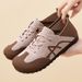 Women's Retro German Training Shoes Fly-woven Breathable Casual Shoes Women's Soft-soled Feet Flat Shoes Mother Shoes_vogvips.com