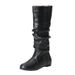 Cross-Border Foreign Trade Plus Size 2018 Wish Hot-Selling Women's Ladies' Long European Station Solid Color Pleated_vogvips.com