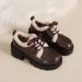 Loafers Platform-soled Plush Single Shoes Women's Fluffy Shoes Thick-heeled Cotton Shoes_vogvips.com