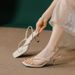 French High Heels Women's Stiletto Summer Fashion Pinch Sandals Women's New Back Strap Herringbone Cool Slippers_vogvips.com