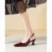 Square Open Back Sandals 2025 New French Style Closed Toe Women's Summer Patent Leather One Strap High Heels Thin Heel_vogvips.com