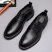 2025 Spring Breathable British Business Casual Dress Leather Men's Korean Black Wedding Shoes_vogvips.com