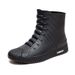 Unisex Waterproof Rain Boots For Adults, Short-cuff, Stylish And Versatile, With Korean-inspired Anti-slip Design For Fashion Students_vogvips.com