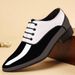 Men's Fashionable Low-Cut Business Casual Shoes - Pointed Toe PU Leather Oxfords With Soft Rubber Sole For Office & Daily Wear With Glossy Soft Sole_vogvips.com