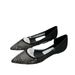 French Style Mesh Elegant Pointed Toe Shallow Mouth High Heels 2025 Early Spring New Thin Heel Wedding Bridesmaid S_vogvips.com