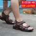 COW LEATHER Men's Outdoor Beach Sports Shoes Genuine Leather GLADIATOR Light Open Toe Sandals Plus Size 38-48_vogvips.com