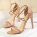 126-7 European And American Style Fashion Party Women's Shoes Ultra High Heel Stiletto Open Toe Patent Leather Cross_vogvips.com