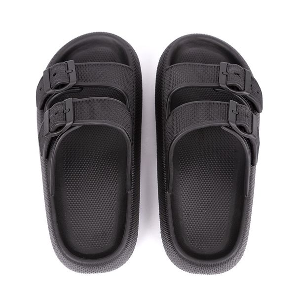 Crestar Sandals For Women And Men Summer Fashion Double Buckle Adjustable Slides Outdoor Soft Pillow Slippers EVA Flat Sandals_vogvips.com