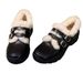 Cowhide Soft Leather Thick-soled Fluffy Small Leather Shoes Women's Velvet Warm Cotton Shoes Loafers Single Shoes_vogvips.com
