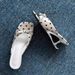 Unique Design Retro Minimalist Bow French Polka Dot Satin High-heeled For Women, Summer Outdoor Slip-on Sandals_vogvips.com