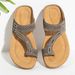Summer Shoes New Flat Bottom Massage Clamp Foot And Slippers Large Size Toe Pulling Women's Sandals_vogvips.com