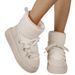 Faux Women Suede Snow 2024 Winter Lace Up Warm Padded Ski Boots Leisure Synthetic Wool Platform Short Botas Shoes 4738_vogvips.com