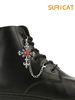 1pc Vintage Punk Gothic Style Creative Rhinestone Cross Chain Shoe Accessory, Decorative For Boots, Home DIY_vogvips.com