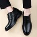 Men's Shoes Inner Height Increase Leather Shoes Gentleman Dress Casual Shoes Low-top Leather Platform Single Shoes_vogvips.com
