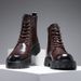 Men's Shoes 2025 Winter New Mid Length Workwear British Style Leather Boots Men's Plus Velvet Warm Cotton Boots_vogvips.com