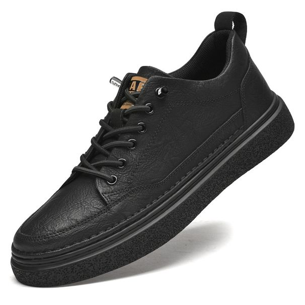 Splicing Shallow Mouth Hollow Casual Single Shoes Flat Heel Invisible Heightening Sports Round Head Board Shoes Hollow Shoes_vogvips.com