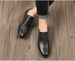Men's Round Head Shoes Front Lace-up Low Heel Men's Top Casual Leather Shoes Work Men's Shoes_vogvips.com