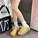 Matte Genuine Leather Training For Women In Spring 2025, New Student Thick Soled Board Shoes, Simple And Versatile_vogvips.com