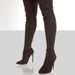 Women's Stiletto Heel Over-The-Knee Boots Stretch Knit Sock Boots Pointed Toe High Heels Fashion Boots Black Beige Pointed Toe, Stiletto Heels_vogvips.com