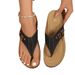 New Thick-soled Toe Hollow Slippers Women's Slope Heel Flip-flops Sewing Line Beach Large Size Cool Slippers_vogvips.com
