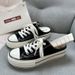 New Women Summer Thick-Soled Slippers Canvas Slip-On Mules Lady Backless Sneakers Adult Casual Fabric Shoes_vogvips.com