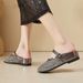 Women's Height-Increasing Rhinestone Closed-Toe Slippers 2026 Spring/Summer New Mesh Hollow Breathable Slip-On Mary Jane_vogvips.com