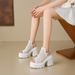 Fashionable Summer 12cm Height Increasing Hollow Woven Fishnet Shoes Design Sense Small Stature Thick Sole High Heel_vogvips.com
