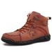 European Warm Series Men's Martin Outdoor Short High Top Work Chunky Shoes British Style Round Toe Large Leather Boots Size 4950_vogvips.com