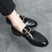 new 2026 Small Bright Autumn New Men's Large British Trendy Metal Buckle Casual Crocodile Leather Shoes_vogvips.com