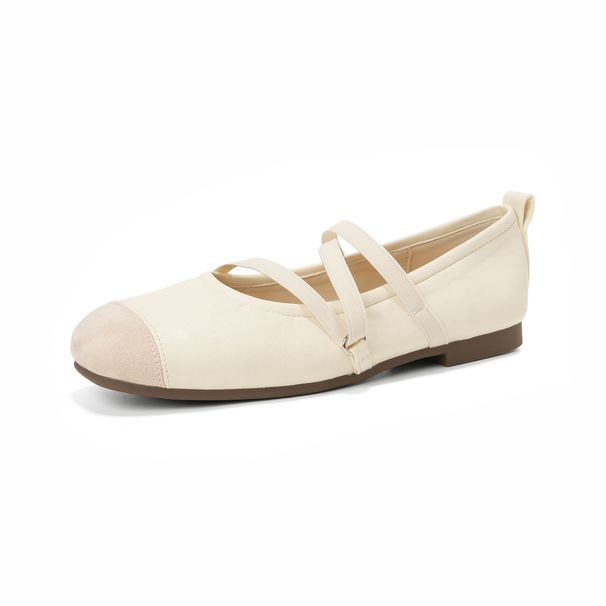 French Word With Mary Jane Shoes Flat Ballet Shoes Grandma Single Shoes Women Soft Sole_vogvips.com