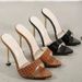 2025 New European And American Style Sexy Snakeskin Pattern Pointed Toe Stiletto Heel Sandals Simple Solid Color Large_vogvips.com