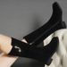 Long 2022 Winter New Flat Snow Boots For Women, Fleece-Lined, Warm, Mid-Calf Cotton Boots, Non-Slip Soft Sole_vogvips.com