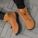 Winter Cotton Shoes Mid Tube Snow Boots Men's Hiking Shoes Non Slip Waterproof Bread Shoes Plus Velvet Warm Shoes_vogvips.com